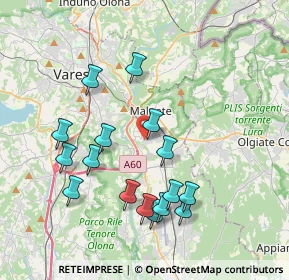 Mappa Via Pietro Calamandrei, 21046 Malnate VA, Italia (3.82813)