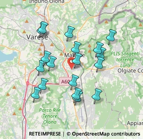Mappa Via Pietro Calamandrei, 21046 Malnate VA, Italia (3.37833)