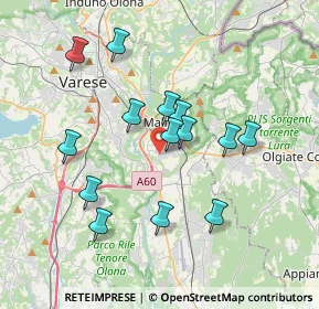 Mappa Via Pietro Calamandrei, 21046 Malnate VA, Italia (3.32571)