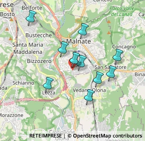 Mappa Via Pietro Calamandrei, 21046 Malnate VA, Italia (1.47091)