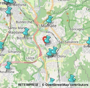 Mappa Via Pietro Calamandrei, 21046 Malnate VA, Italia (3.28063)