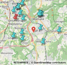 Mappa Via Piave, 21046 Malnate VA, Italia (2.401)