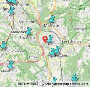 Mappa Via Piave, 21046 Malnate VA, Italia (3.202)