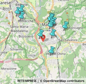 Mappa Via Piave, 21046 Malnate VA, Italia (1.80769)