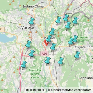 Mappa Vedano Olona, 21046 Malnate VA, Italia (4.095)