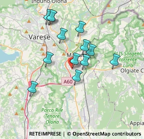 Mappa Via Piave, 21046 Malnate VA, Italia (3.24846)