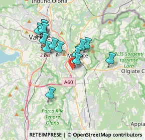 Mappa Via Piave, 21046 Malnate VA, Italia (3.25143)