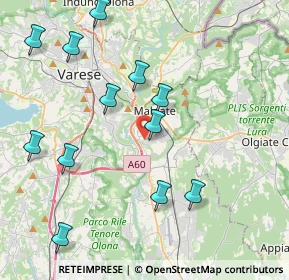 Mappa Via Piave, 21046 Malnate VA, Italia (4.47917)