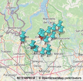 Mappa 22046 Merone CO, Italia (9.71875)