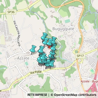 Mappa Via Fiume, 21022 Azzate VA, Italia (0.28889)