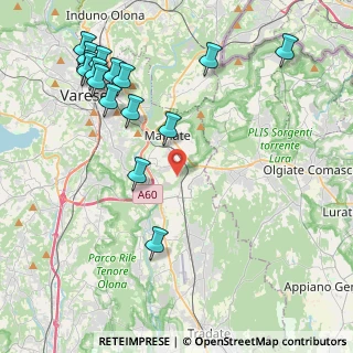 Mappa Via Celidonia, 21040 Malnate VA, Italia (5.10625)