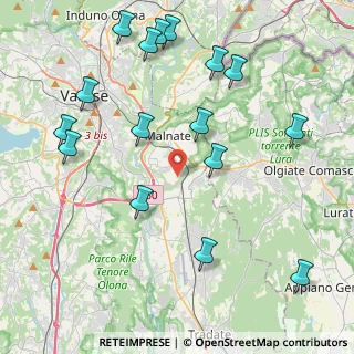 Mappa Via Celidonia, 21040 Malnate VA, Italia (4.91313)