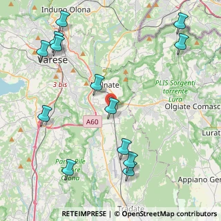 Mappa Via Celidonia, 21040 Malnate VA, Italia (5.34923)