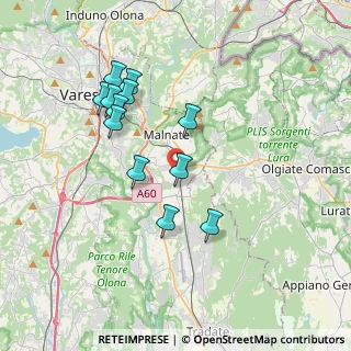 Mappa Via Celidonia, 21040 Malnate VA, Italia (3.44667)