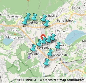 Mappa Via Mozart, 22030 Orsenigo CO, Italia (1.37929)
