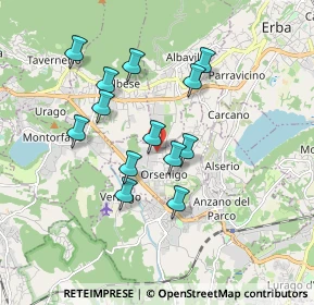 Mappa Via Mozart, 22030 Orsenigo CO, Italia (1.53308)
