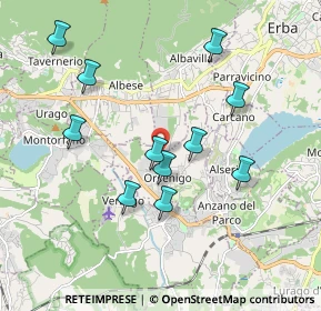 Mappa Via Mozart, 22030 Orsenigo CO, Italia (1.79455)