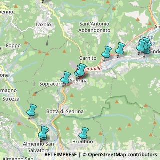 Mappa Via Ronzoni, 24010 Sedrina BG, Italia (2.835)