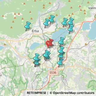 Mappa Via s.g. emiliani, 22046 Merone CO, Italia (3.43438)