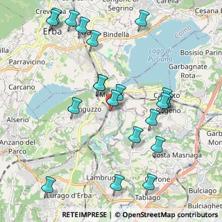 Mappa Via s.g. emiliani, 22046 Merone CO, Italia (2.2905)