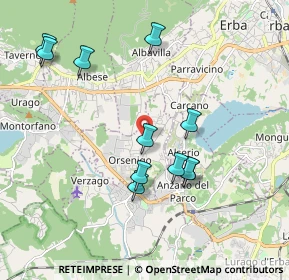 Mappa Via G. Leopardi, 22030 Orsenigo CO, Italia (1.88545)