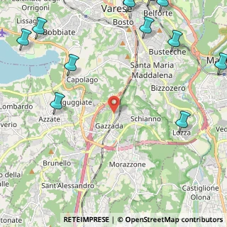 Mappa Via Leonardo Da Vinci, 21045 Gazzada Schianno VA, Italia (3.485)