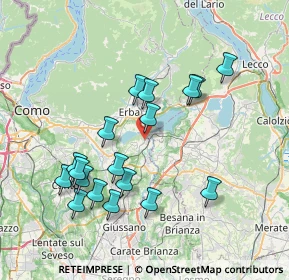 Mappa Via Nuova Valassina, 22040 Monguzzo CO, Italia (7.43056)