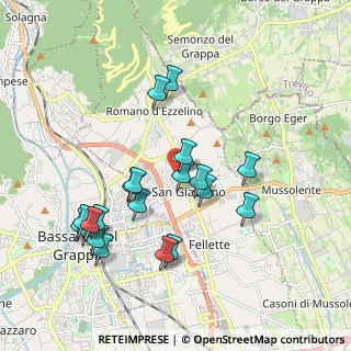 Mappa Via Marcello Benedetto, 36060 Romano D'ezzelino VI, Italia (1.899)