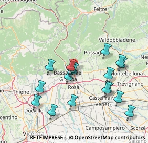 Mappa Via Marcello Benedetto, 36060 Romano D'ezzelino VI, Italia (15.24059)