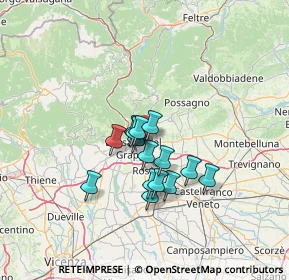 Mappa Via Marcello Benedetto, 36060 Romano D'ezzelino VI, Italia (9.48867)