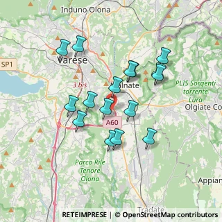 Mappa Via A. Fogazzaro, 21040 Lozza VA, Italia (3.14)
