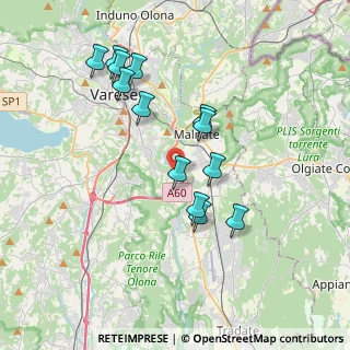 Mappa Via A. Fogazzaro, 21040 Lozza VA, Italia (3.51846)
