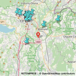 Mappa Via A. Fogazzaro, 21040 Lozza VA, Italia (4.93214)