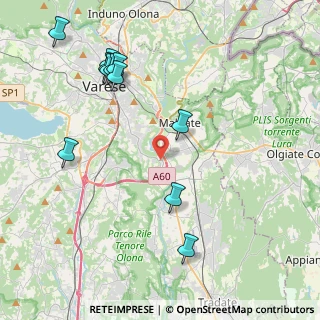 Mappa Via A. Fogazzaro, 21040 Lozza VA, Italia (4.77455)