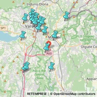 Mappa Via Antonio Fogazzaro, 21040 Lozza VA, Italia (4.58105)