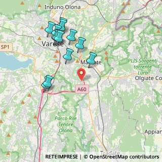 Mappa Via A. Fogazzaro, 21040 Lozza VA, Italia (4.18)