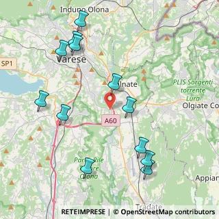 Mappa Via A. Fogazzaro, 21040 Lozza VA, Italia (4.7025)