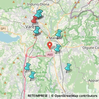 Mappa Via A. Fogazzaro, 21040 Lozza VA, Italia (4.44909)