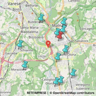 Mappa Via A. Fogazzaro, 21040 Lozza VA, Italia (2.29167)