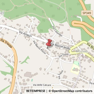 Mappa Via Marco Pozza, 35, 36010 Cogollo del Cengio, Vicenza (Veneto)