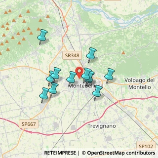 Mappa Via Monte Pelmo, 31044 Montebelluna TV, Italia (2.715)