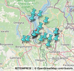 Mappa Via Mottava, 21021 Angera VA, Italia (9.8865)