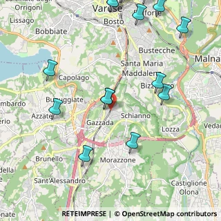 Mappa Via Giacomo Matteotti, 21045 Gazzada Schianno VA, Italia (2.8)