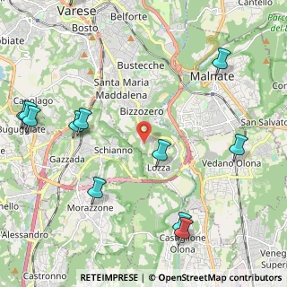 Mappa Via Monte Sant'Elia, 21100 Varese VA, Italia (2.8825)
