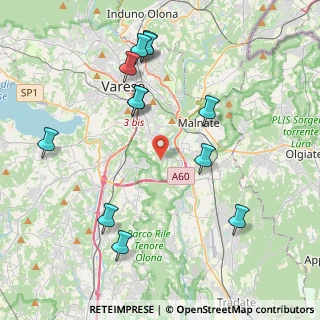 Mappa Via Monte Sant'Elia, 21100 Varese VA, Italia (4.46833)