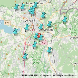 Mappa Via Monte Sant'Elia, 21100 Varese VA, Italia (4.48176)