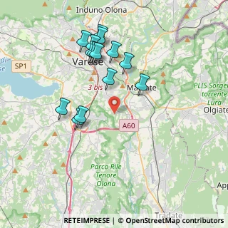 Mappa Via Monte Sant'Elia, 21100 Varese VA, Italia (3.81071)