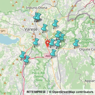 Mappa Via Trento, 21046 Malnate VA, Italia (3.38286)