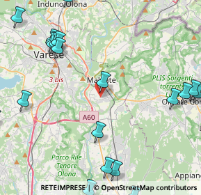 Mappa Via Morandi, 21046 Malnate VA, Italia (5.9975)