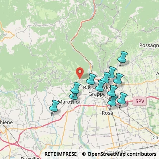 Mappa Via Colle Alto, 36061 Bassano del Grappa VI, Italia (7.04)
